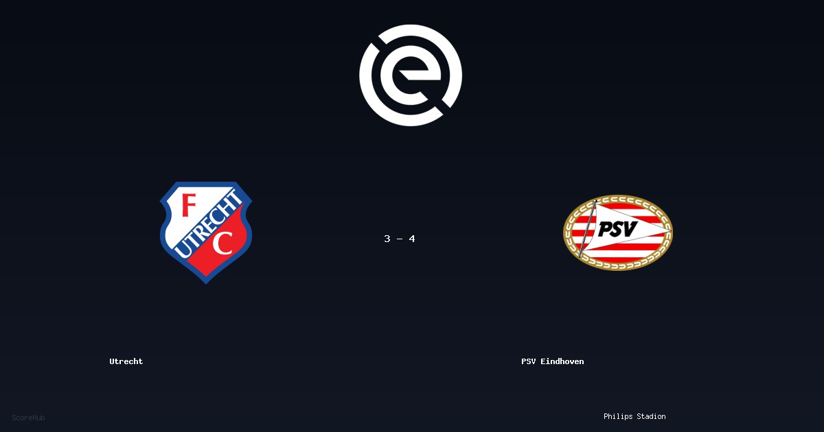 Utrecht 3-4 PSV Eindhoven - Full match report & stats | Eredivisie