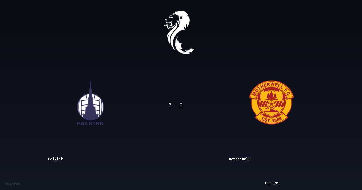 Falkirk 3-2 Motherwell - Full match report & stats | Scottish Premiers...