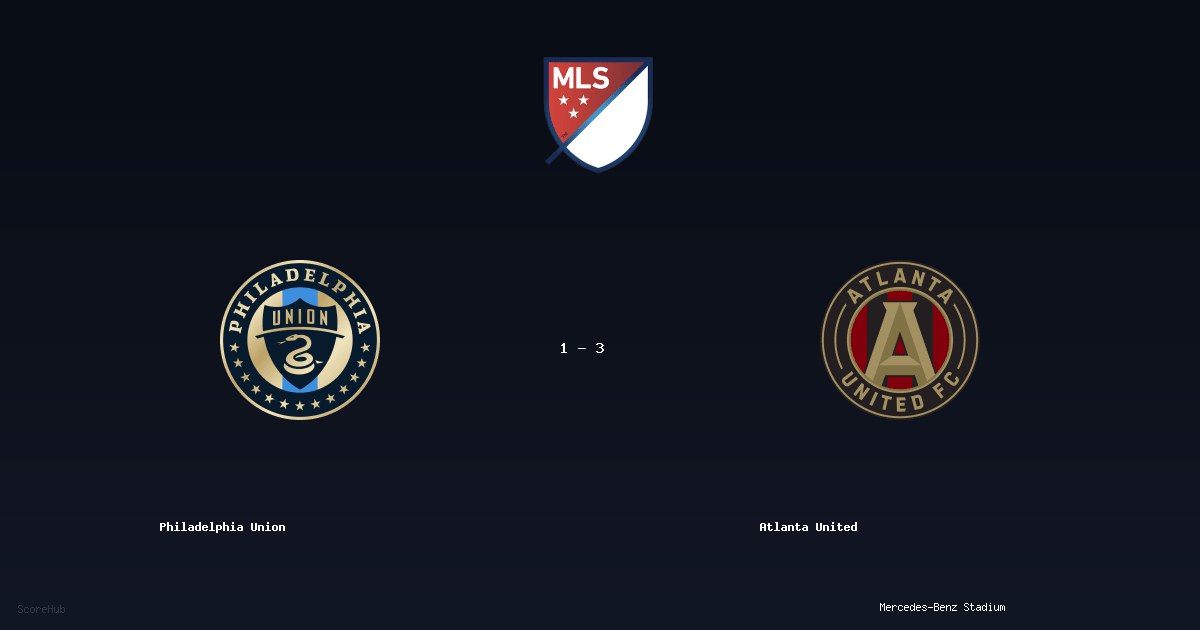 Philadelphia Union 1-3 Atlanta United — MLS match highlights at Mercedes-Benz Stadium | Ref: Marcos de Oliveira