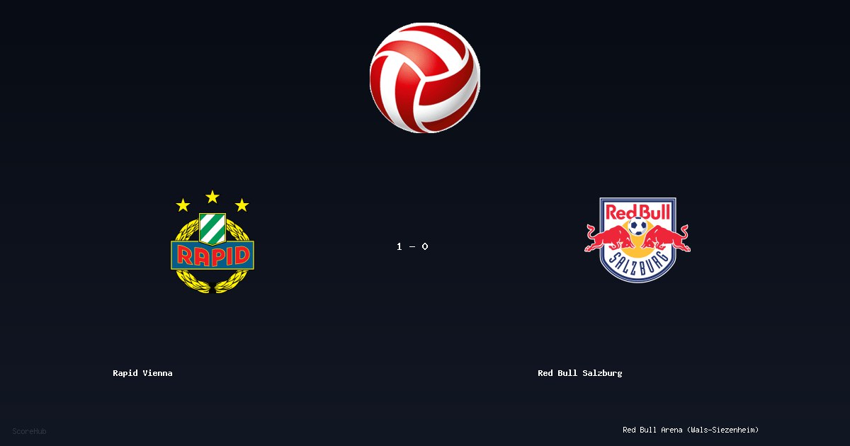 Rapid Vienna 1-0 Red Bull Salzburg — Bundesliga match highlights at Red Bull Arena (Wals-Siezenheim) | Ref: Markus Hameter